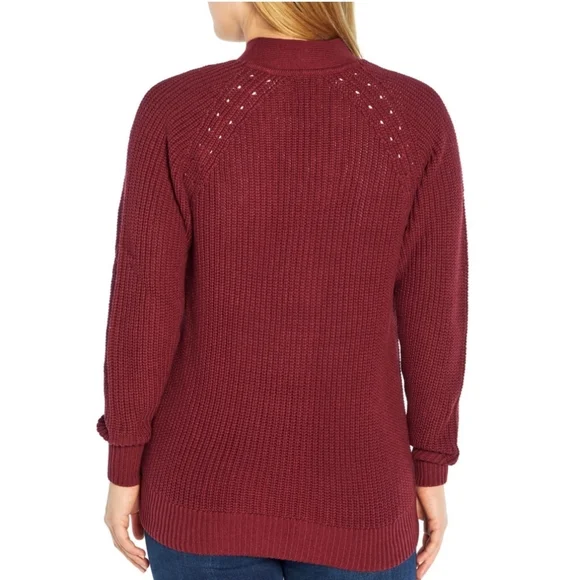 Gap Casual Cardigan Burgundy Button Up  Cardigan Long Sleeve Loose Knit - Picture 5 of 14